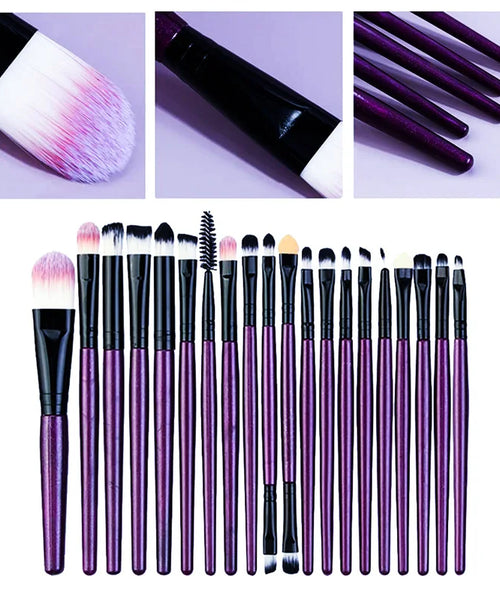 20Pcs Makeup Brush Set – Complete Eye & Face Cosmetic Brushes