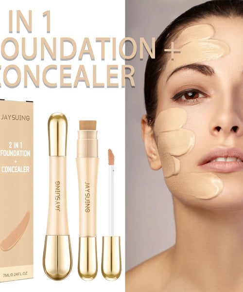 Jaysuing 2-in-1 Concealer & Foundation Pen – Long-Lasting Coverage (7ml)