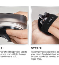 CARSLAN Black Magnetic Loose Setting Powder – Matte, Waterproof, Oil-Control