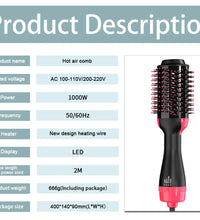 LISAPRO 3-in-1 Hot Air Brush – Hair Dryer & Volumizer Styler