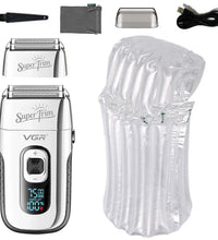 VGR 3-Speed Rechargeable Electric Shaver – Beard & Bald Head Razor