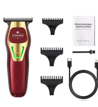 Professional 0MM T-Blade Hair Trimmer – Rechargeable Barber Clipper