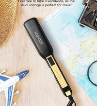 KIPOZI Titanium Flat Iron Hair Straightener with LCD Display