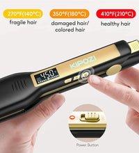 KIPOZI Titanium Flat Iron Hair Straightener with LCD Display