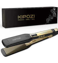 KIPOZI Titanium Flat Iron Hair Straightener with LCD Display