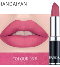 HANDIYAN 12-Color Matte Lipstick Set – Waterproof & Long-Lasting