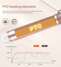 CkeyiN Electric Hair Curler – Ceramic, Adjustable Temperature (32mm & 38mm)