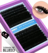 GROINNEYA Cluster Lashes Kit – Fluffy Faux Mink Eyelash Extensions