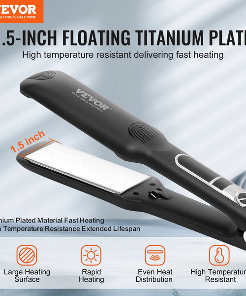 Negative Ions Flat Iron with LCD Display & 25 Temp Levels