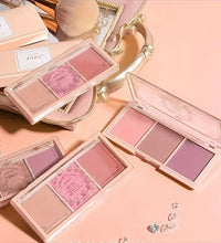 3-Color Blush Palette – Nude & Matte Shades for Natural Glow