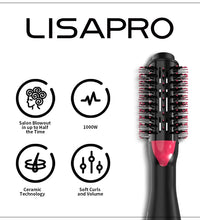 LISAPRO 3-in-1 Hot Air Brush – Hair Dryer & Volumizer Styler