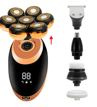 7D Floating Head Electric Shaver for Men – Wet/Dry Bald Head & Beard Trimmer