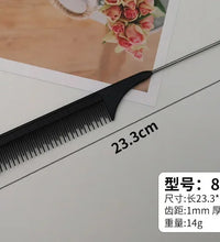 Professional Stainless Steel Tail Comb – Fine Teeth Barber Styling Tool