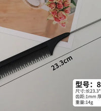 Professional Stainless Steel Tail Comb – Fine Teeth Barber Styling Tool