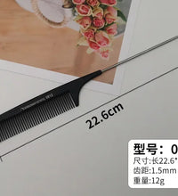 Professional Stainless Steel Tail Comb – Fine Teeth Barber Styling Tool