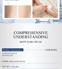 FAIR KING Herbal Hair Removal Cream – 40g Painless Depilatory for Men & Women