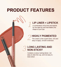 QIBEST Lipstick Pencil – Waterproof Matte Lip Tint & Liner