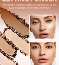 8-Color Matte Pressed Powder – Full Coverage, Oil Control Foundation