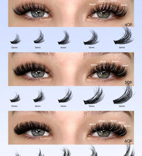 GROINNEYA Cluster Lashes Kit – Fluffy Faux Mink Eyelash Extensions