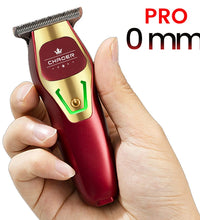 Professional 0MM T-Blade Hair Trimmer – Rechargeable Barber Clipper