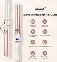 CkeyiN Electric Hair Curler – Ceramic, Adjustable Temperature (32mm & 38mm)
