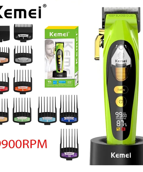 Kemei 2035 Professional Hair Clipper – Cordless Trimmer with Magnetic Motor