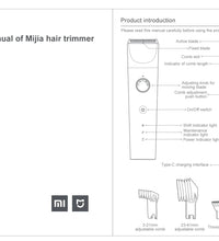 XIAOMI MIJIA Hair Trimmer – Waterproof, Cordless, Professional Clipper