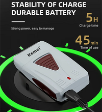 Kemei 3382 Professional Rechargeable Hair Clipper – 0mm Shaving Razor for Men