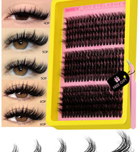 GROINNEYA Cluster Lashes Kit – Fluffy Faux Mink Eyelash Extensions