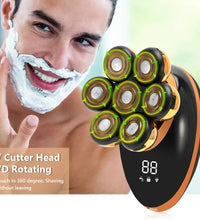 7D Floating Head Electric Shaver for Men – Wet/Dry Bald Head & Beard Trimmer