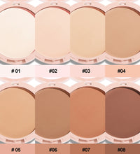 8-Color Matte Pressed Powder – Full Coverage, Oil Control Foundation