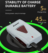 Kemei 3382 Professional Rechargeable Hair Clipper – 0mm Shaving Razor for Men