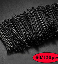 60/120pcs Black Hairpins – Invisible Bobby Pins for Women