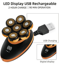 7D Floating Head Electric Shaver for Men – Wet/Dry Bald Head & Beard Trimmer