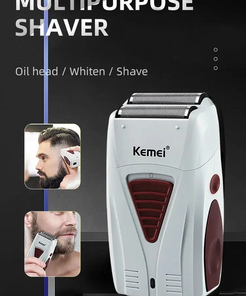 Kemei 3382 Professional Rechargeable Hair Clipper – 0mm Shaving Razor for Men