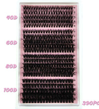 340/390pcs 5D Fluffy Lash Clusters – Mixed Length DIY Eyelash Extensions Kit