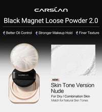CARSLAN Black Magnetic Loose Setting Powder – Matte, Waterproof, Oil-Control