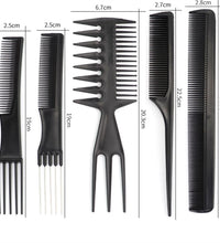 Barber Hairdressing Comb Set – Anti-Static & Detangling Tools