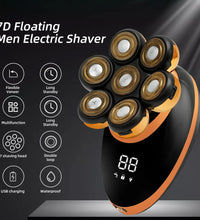 7D Floating Head Electric Shaver for Men – Wet/Dry Bald Head & Beard Trimmer