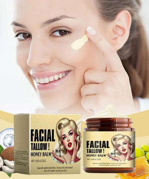 Whipped Beef Tallow & Honey Balm – 120g Natural Face & Body Moisturizer