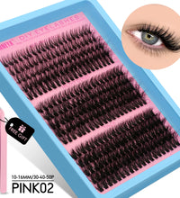 GROINNEYA Cluster Lashes Kit – Fluffy Faux Mink Eyelash Extensions