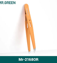 MR.GREEN Colorful Slanted Eyebrow Tweezers – Stainless Steel Hair Remover