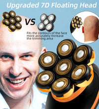 7D Floating Head Electric Shaver for Men – Wet/Dry Bald Head & Beard Trimmer