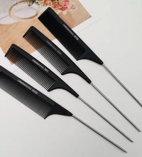 Professional Stainless Steel Tail Comb – Fine Teeth Barber Styling Tool