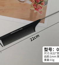 Professional Stainless Steel Tail Comb – Fine Teeth Barber Styling Tool