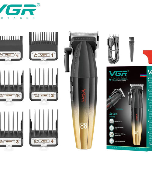 VGR Professional Hair Clipper with Digital Display – 9000 RPM Trimmer for Men