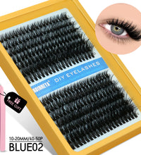GROINNEYA Cluster Lashes Kit – Fluffy Faux Mink Eyelash Extensions