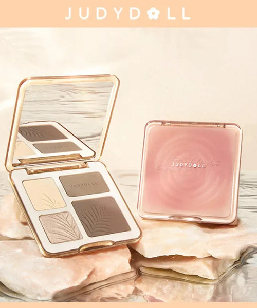 Judydoll Highlighter & Contour Palette – 3D Bronzer & Nose Shadow