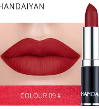HANDIYAN 12-Color Matte Lipstick Set – Waterproof & Long-Lasting