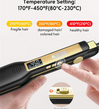 KIPOZI Titanium Flat Iron Hair Straightener with LCD Display